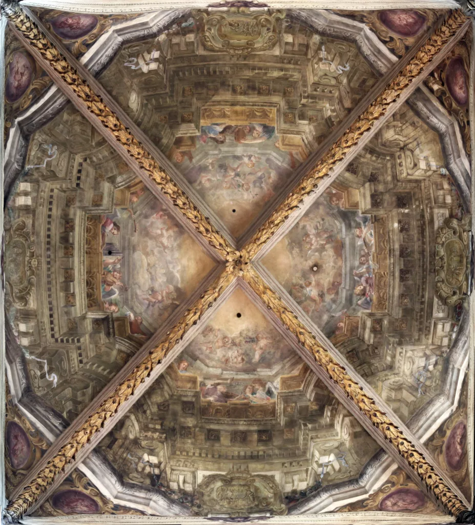 Giovan Battista e Gerolamo Grandi, volte sovrastanti il coro dei Conversi, affreschi della chiesa, fine XVII sec.