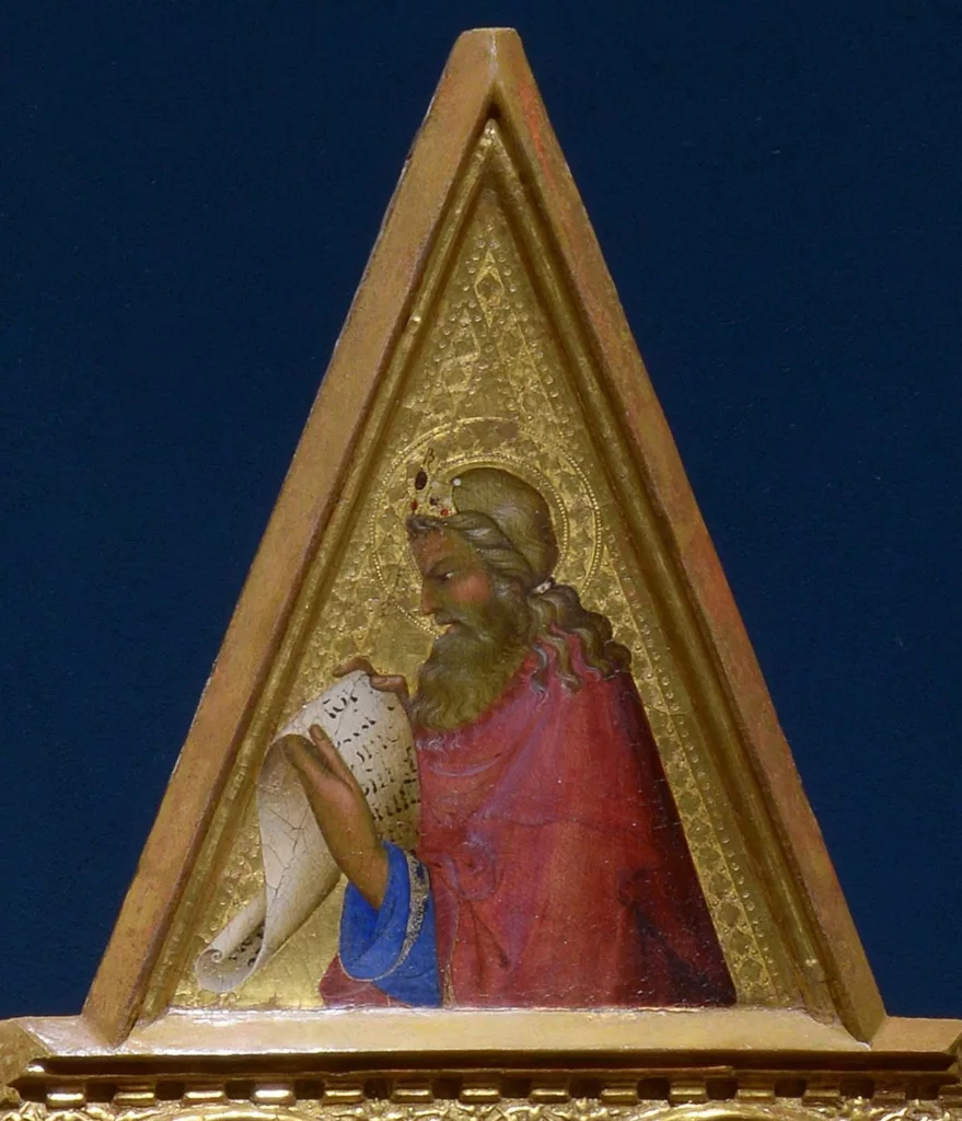 Simone Martini, Il profeta Isaia, cuspide laterale del polittico di Santa Caterina d’Alessandria, 1320